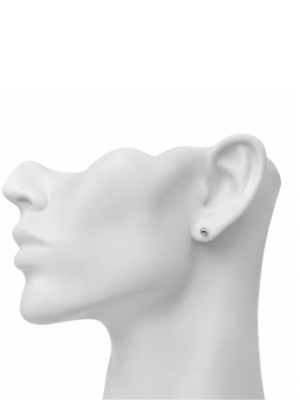 Silver Tone Ball Stud Earrings (NWT)